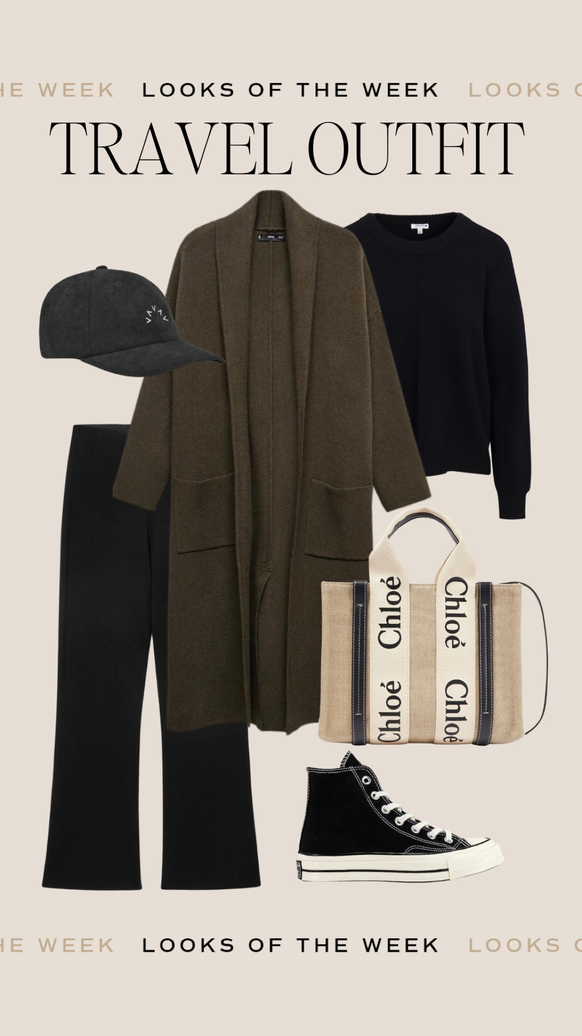 Airport outfit, travel outfit idea styled by Becky 
