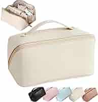 ELAPOTI Large Capacity Travel Cosmetic Bag - Multifunctional Makeup Bag for Easy Access, Waterpro... | Amazon (US)