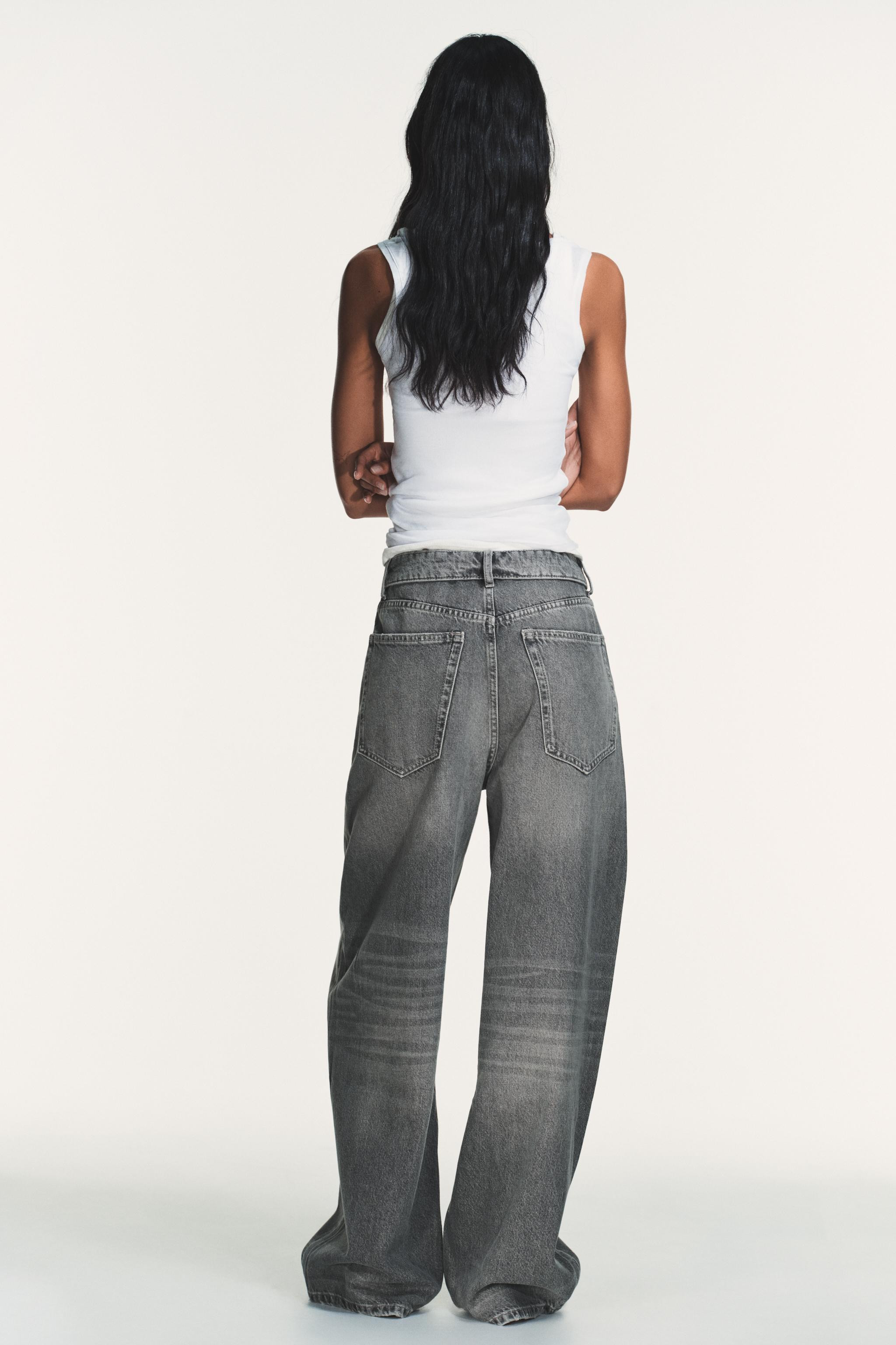 TRF MID-RISE FOLDED WAIST JEANS | Zara US