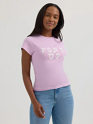 Women's Wrangler Shrunken Western Raglan Tee | Wrangler