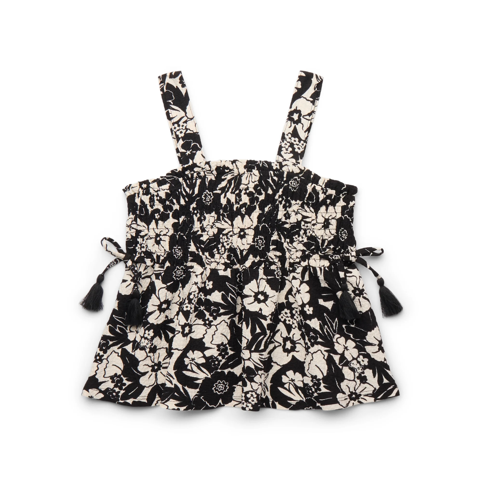 Wonder Nation Girls Tie Smocked Tank Top, Sizes 4-18 & Plus | Walmart (US)