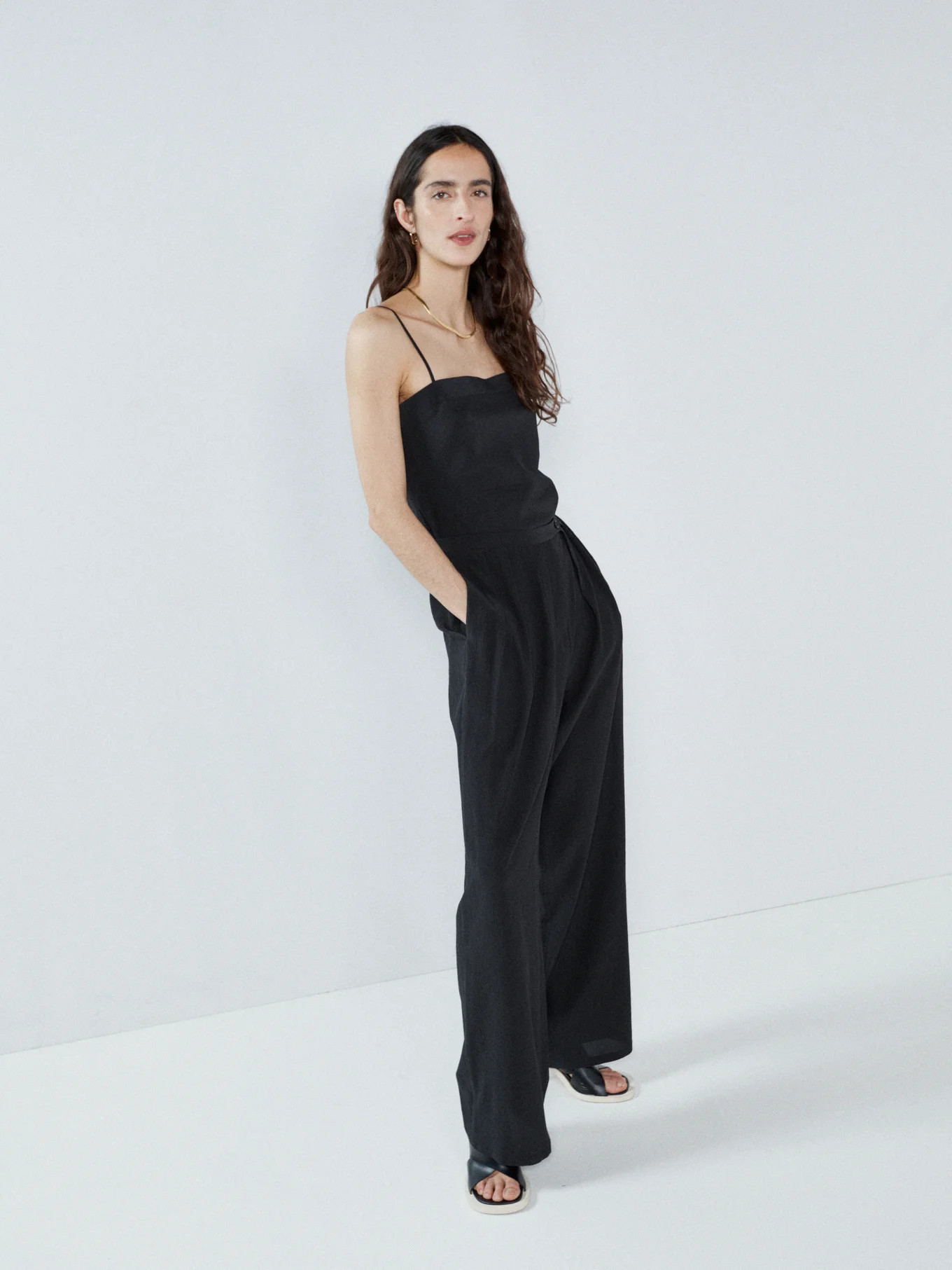 Crinkled silk-blend tailored trousers | Matches (UK)
