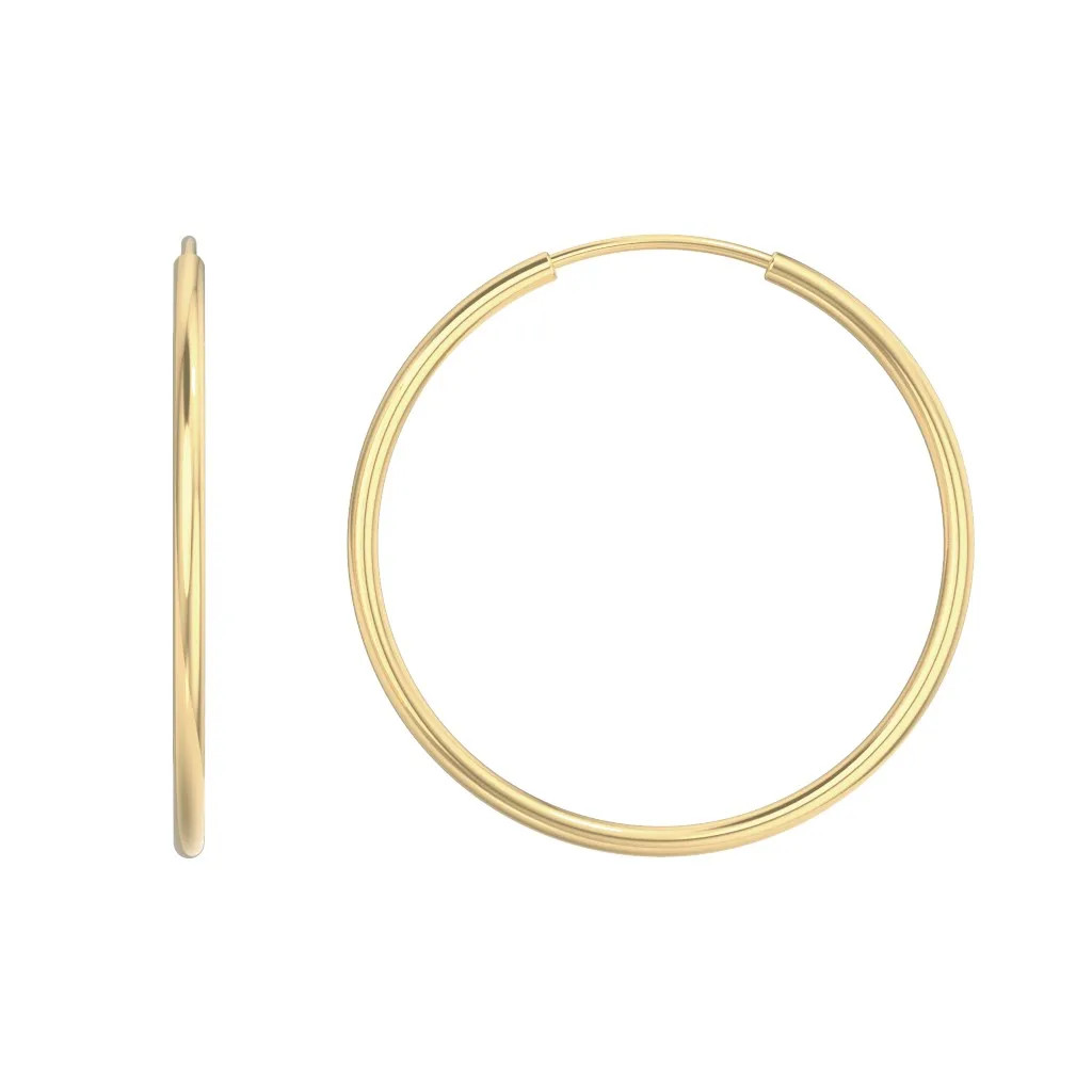 Large Gold Endless Hoop Earrings | Jewlr