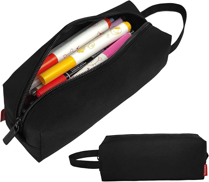 Pencil Case Pouch - Water Resistant Pencil Pouch Portable Pencil Bag Simple Office Stationery Pou... | Amazon (US)