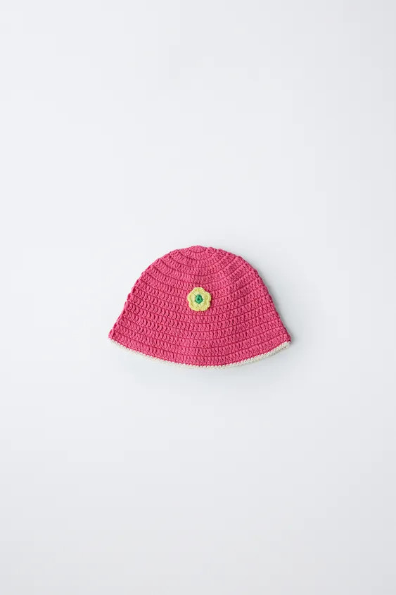 CROCHET FLOWER HAT | Zara UK