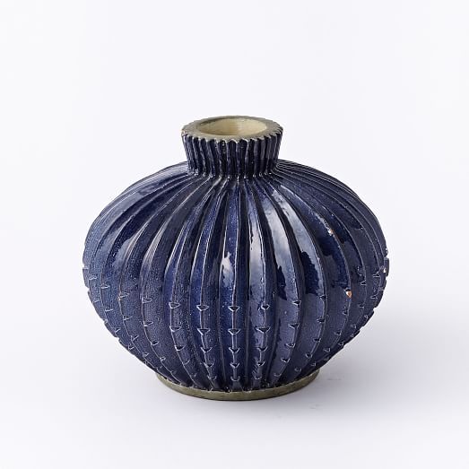 Rustic Pure Vase, Short Wide (6.5”), Nightshade | West Elm (US)