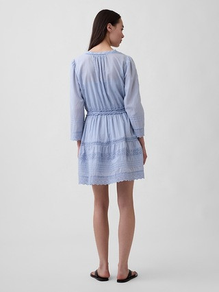 Lace-Trim Mini Dress | Gap (US)