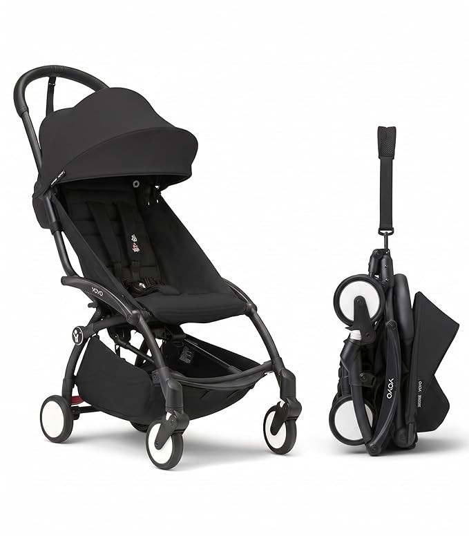 Stokke YOYO3 Stroller from 6 Months - Includes Black Frame, Seat Cushion & Canopy - Folds in & Ou... | Amazon (US)