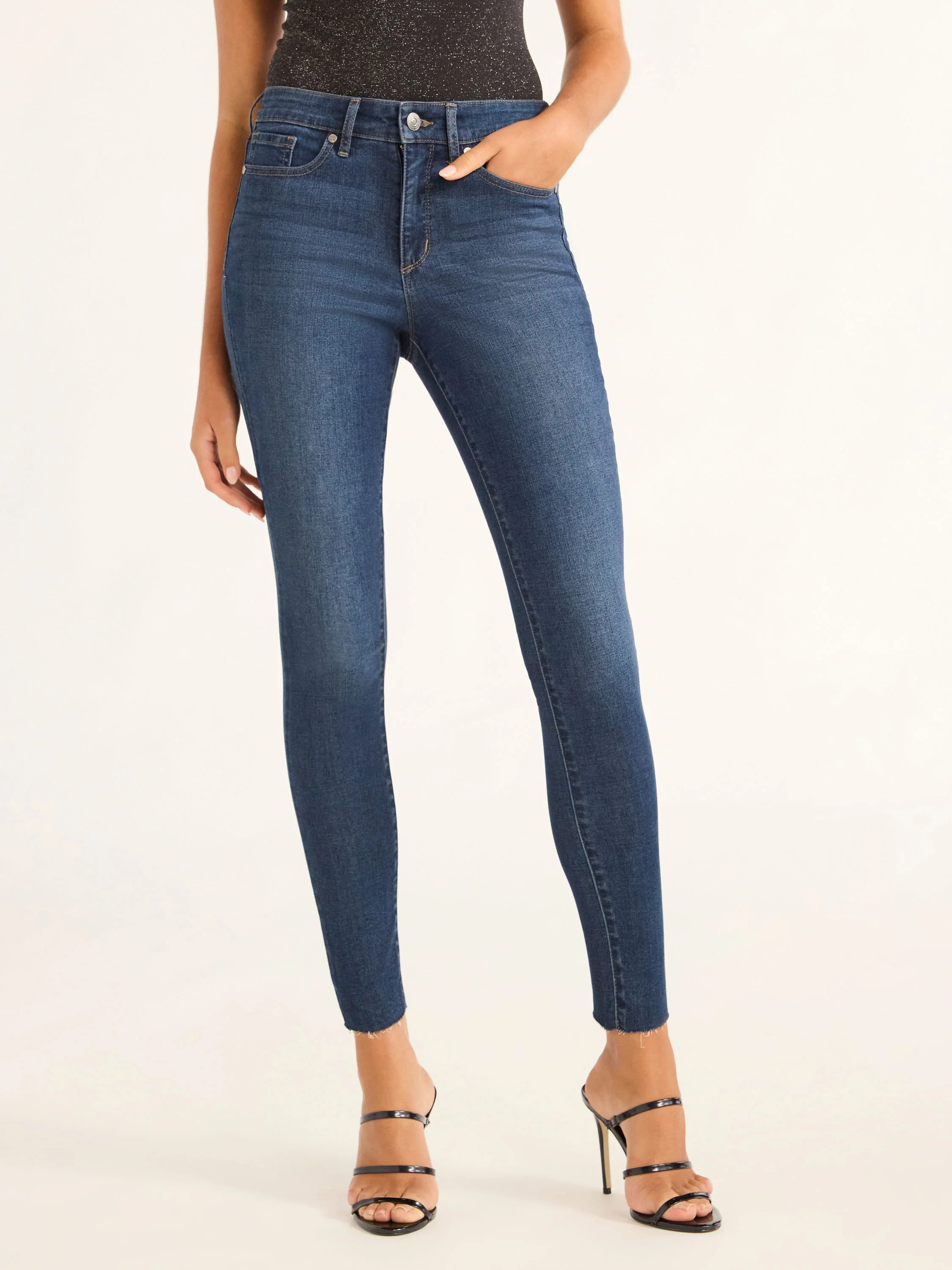 Sofia Jeans Women's Sofia Skinny Mid Rise Ankle Jeans, 27" inseam, Sizes 0-20 | Walmart (US)