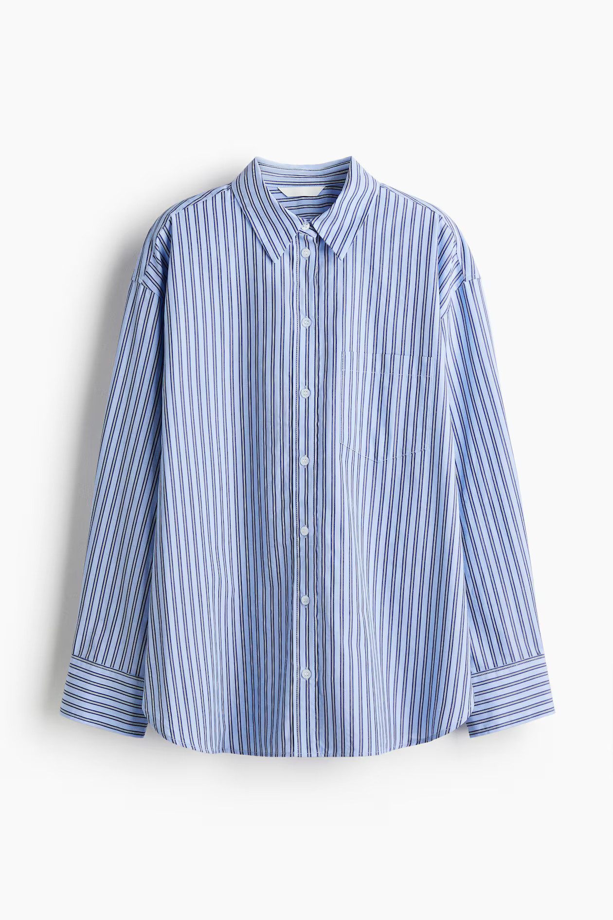 Oversized cotton poplin shirt | H&M (UK, MY, IN, SG, PH, TW, HK)