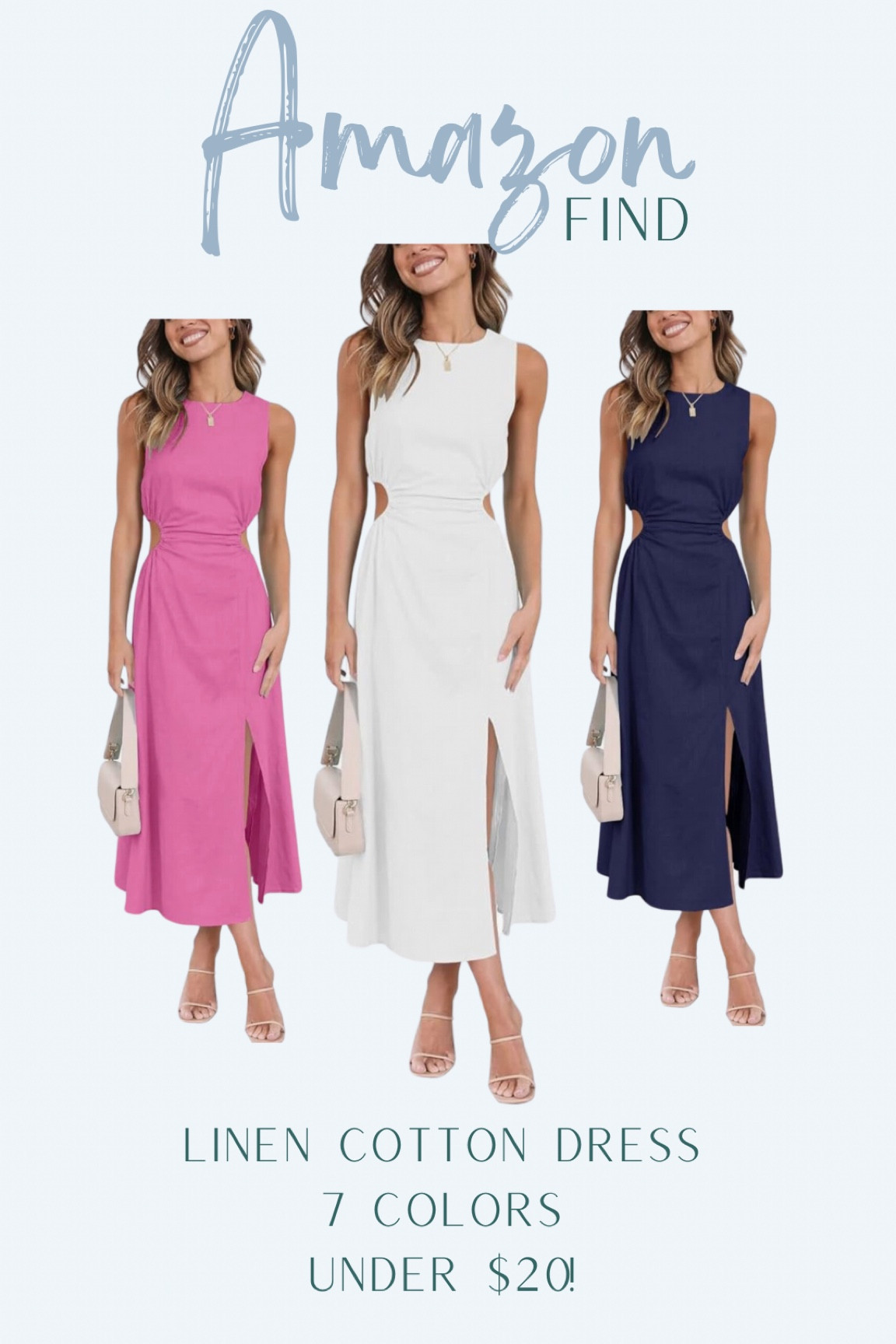 Wedding guest dress
Spring outfit
Vacation outfit
Summer dress
Linen dress
Midi dress
Dress with cut outs
Amazon dress
Women’s dress

#LTKfindsunder50 #LTKstyletip