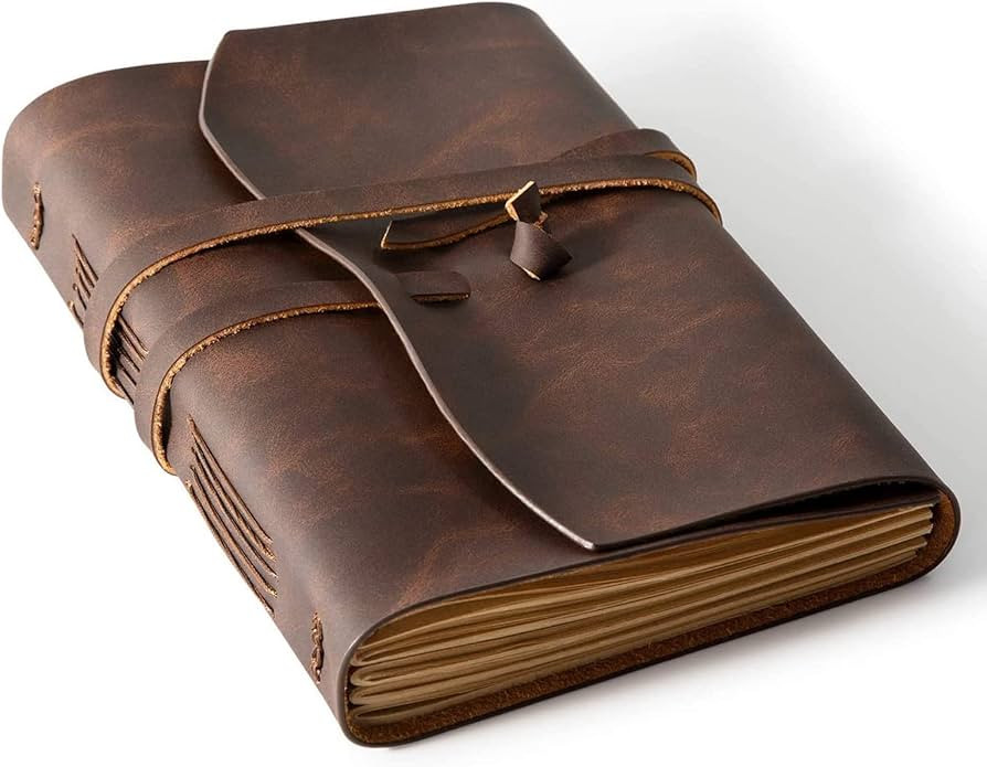Leather Journal Notebook - Genuine Leather Journals for Writing 260 Pages 5x7.1 Inches Vintage Jo... | Amazon (US)