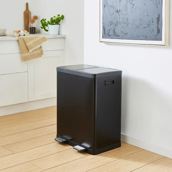 Dual 30/30L Recycling Pedal Bin | Dunelm (migrated)