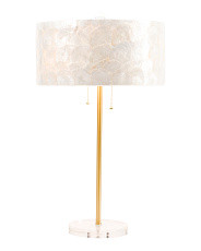 26in Capiz Shade Crystal Base Metal Table Lamp | Home | Marshalls | Marshalls