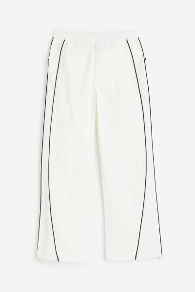 Track Pants with Piping - Cream - Ladies | H&M US | H&M (US + CA)