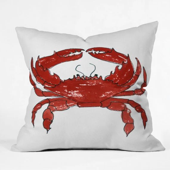 Red Crab Throw Pillow | Etsy | Etsy (US)