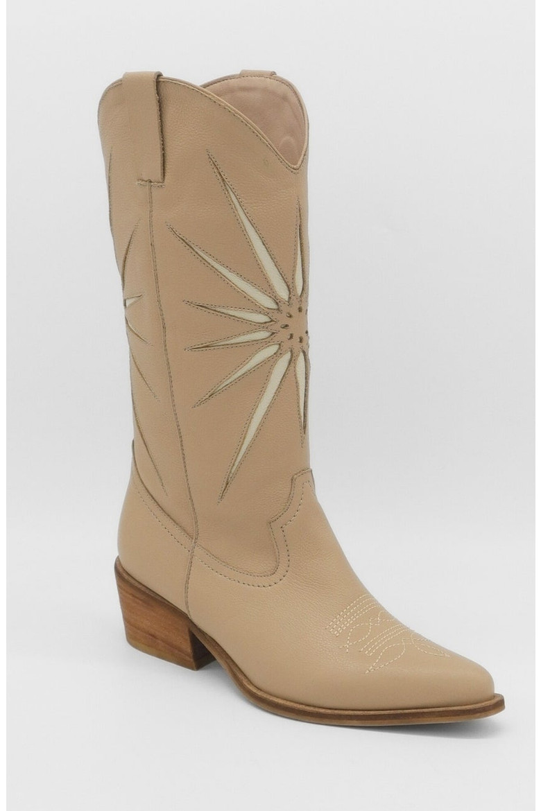 STIVALI NEW YORK Moonrise Western Cowboy Boots in Off White at Nordstrom, Size 9 | Nordstrom