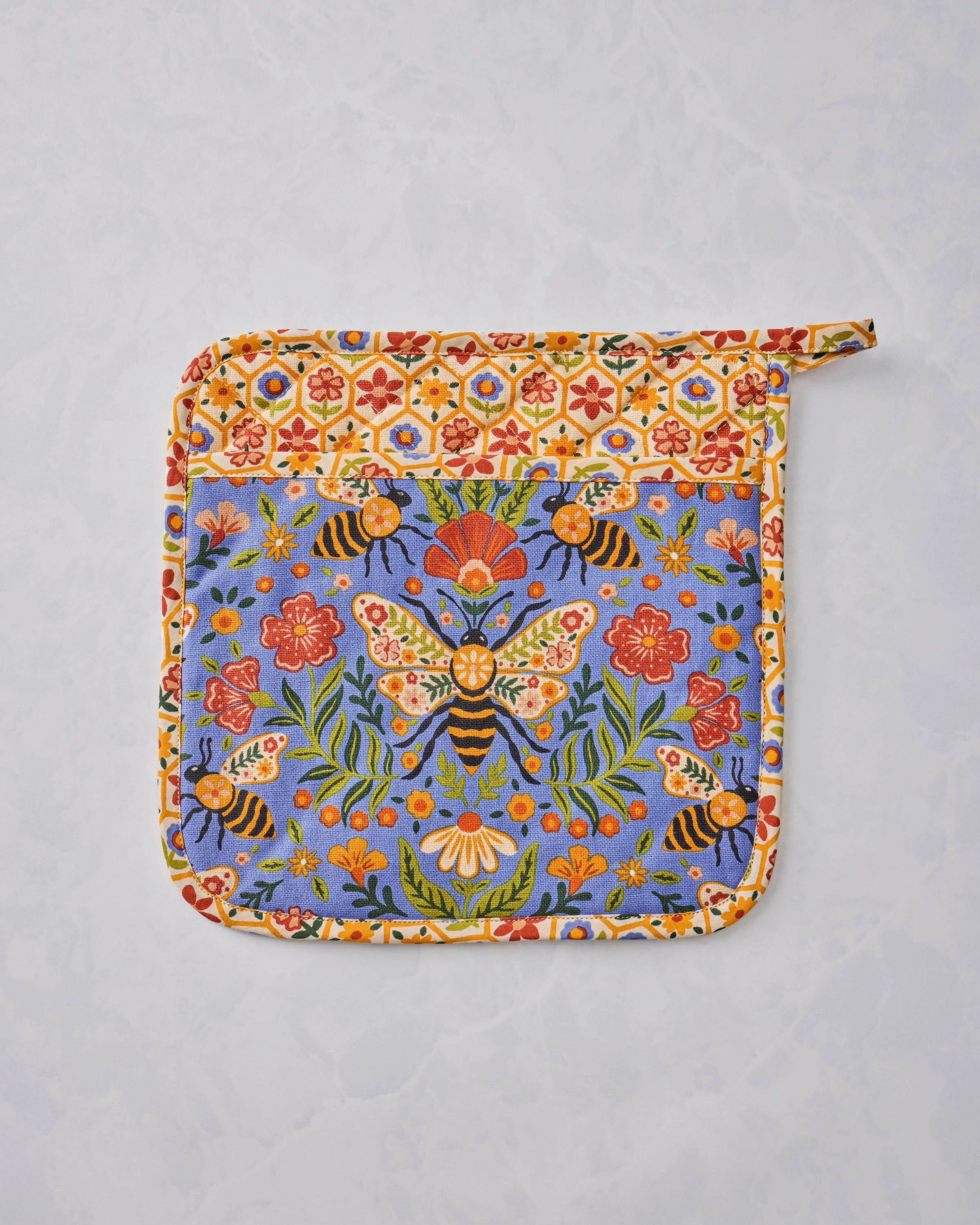 Bee Tapestry - Pot Holder - Delphinium Blue | Printfresh
