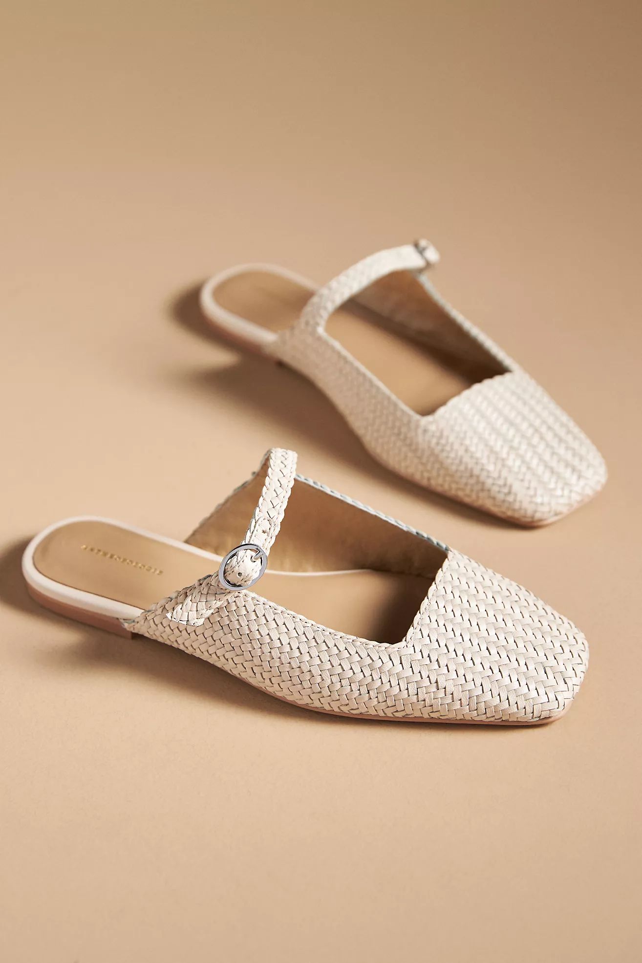 By Anthropologie Woven Mary Jane Slides | Anthropologie (US)