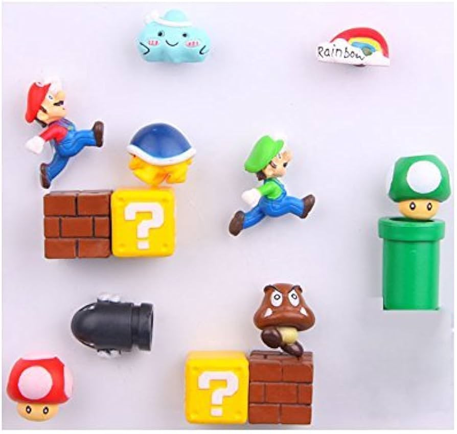 14 Pack Mario Fridge Magnets for Kids Decorative Refrigerator Locker Magnets Kitchen School Offic... | Amazon (US)