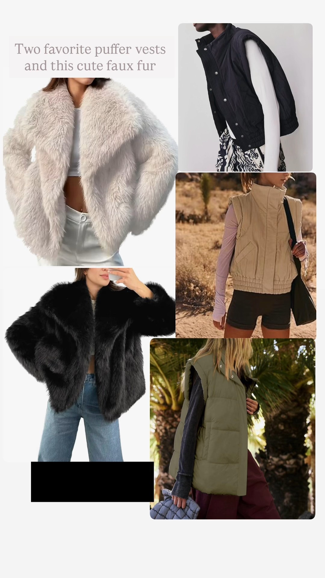 Amazon Cyber Monday deals 
Oversized puffer vest 
Cropped vest 
Faux fur jacket under $50 
OOTD 
Easy to wear fashion 

#LTKCyberWeek #LTKFindsUnder50 #LTKootd