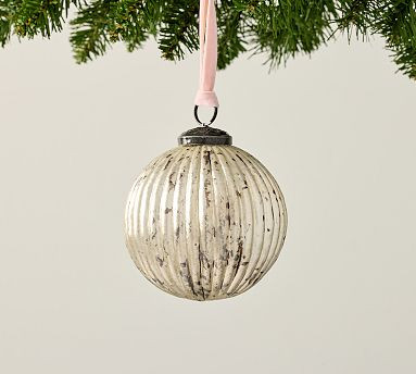 LoveShackFancy Pinstripe Gold Ornament | Pottery Barn (US)