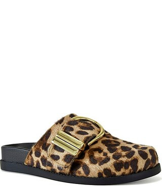 Azalea Wang Archibald Leopard Haircalf Clogs | Dillard's | Dillard's