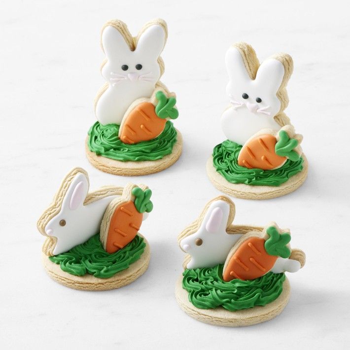 3D Easter Bunny Cookies, Set of 4 | Williams-Sonoma