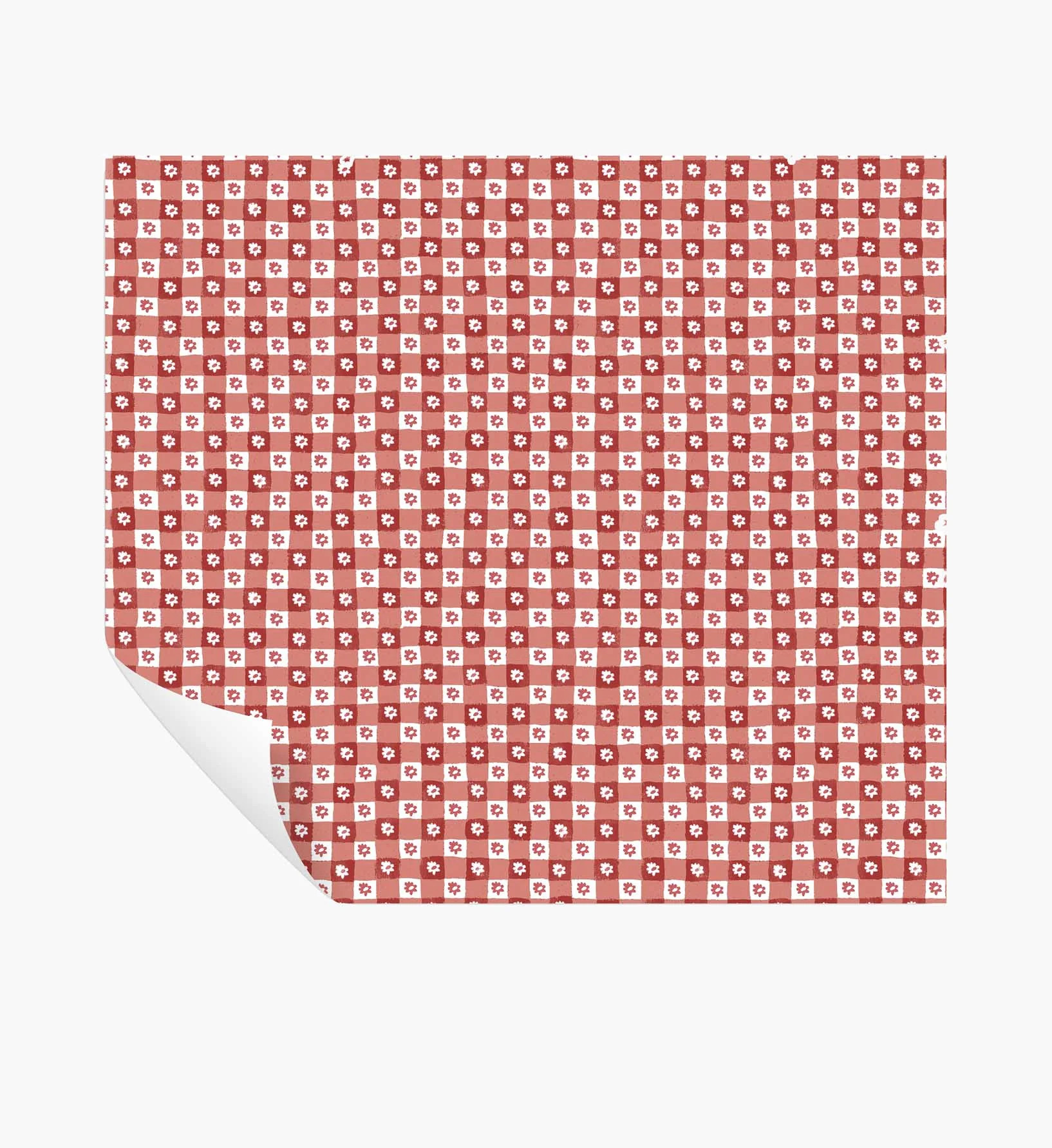 Daisy Gingham Peel & Stick Wallpaper - Blue | Rifle Paper Co.