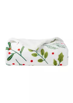 Joyland Sherpa Printed Plush Throw Blanket | Belk