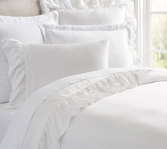 Tencel™ Ruffle Duvet Cover & Sham | Pottery Barn (US)