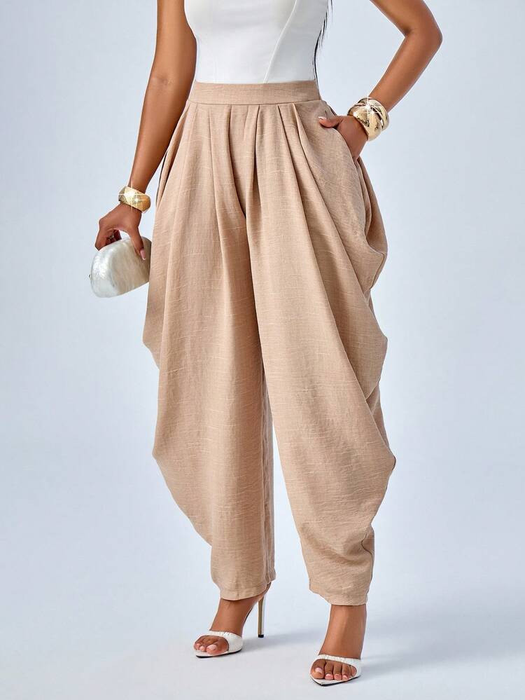 Solersun loose pleated pants | SHEIN