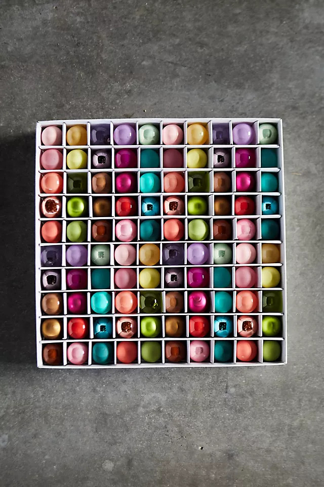 Miniature Glass Bulb Ornament Set, 100 | Anthropologie (US)