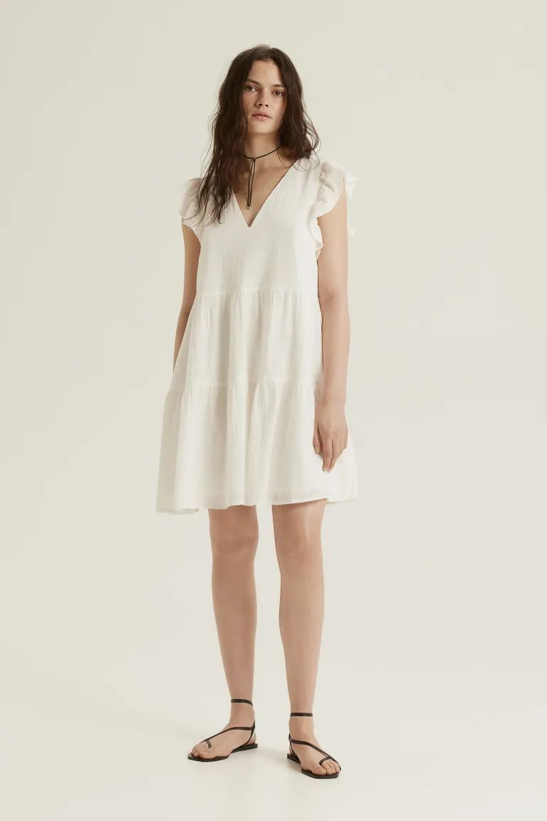 Flutter-sleeved Easy-wear Dress | H&M (US + CA)