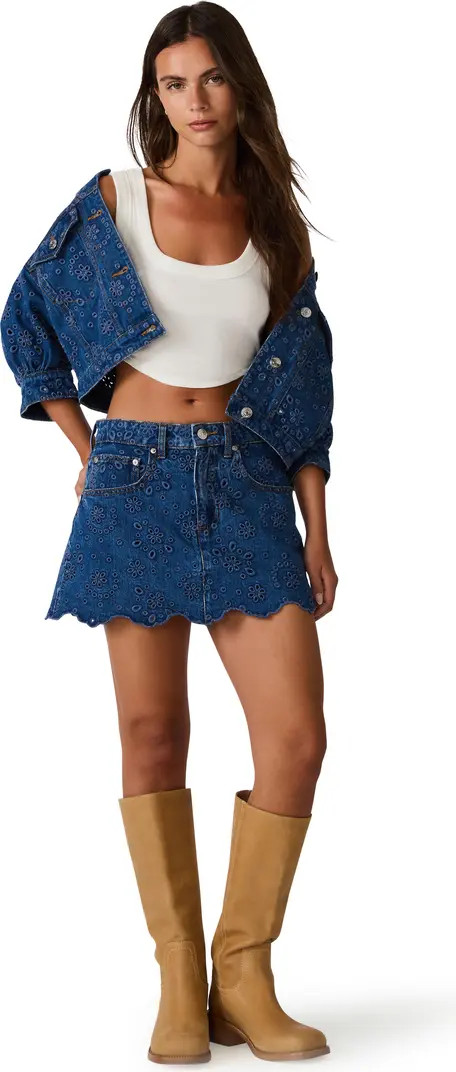 Steve Madden Delilah Denim Eyelet Skort | Nordstrom | Nordstrom