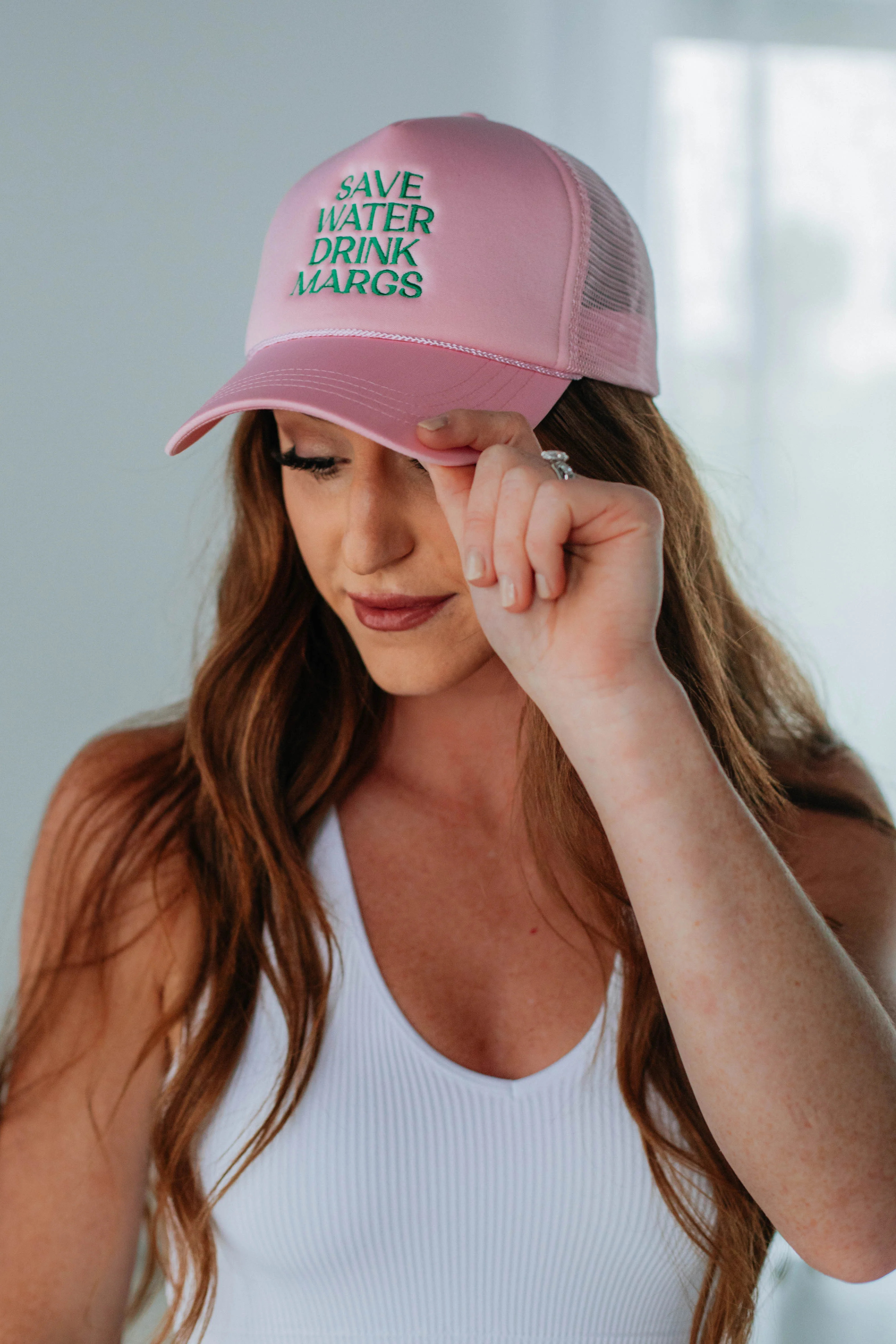 Save Water Drink Margs Trucker Hat - Flamingo | Wild Oak Boutique