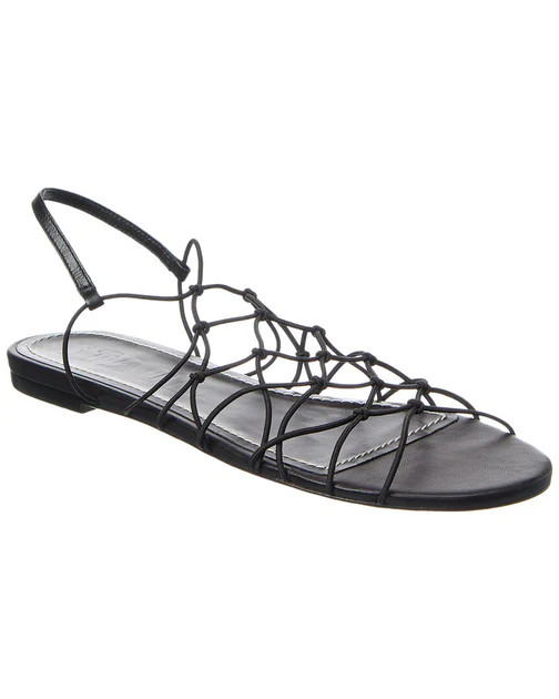 STAUD Gio Knot Leather Sandal | Shop Simon