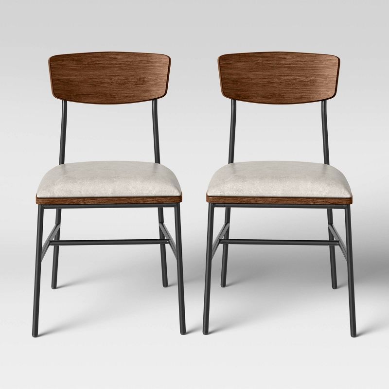 2pk Telstar Mid-Century Modern Mixed Material Dining Chair - Project 62™ | Target