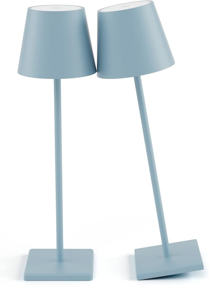 2 Packs Rechargeable LED Table Lamp,Outdoor Cordless Table Lamp Waterproof Portable, Stepless Dim... | Amazon (US)