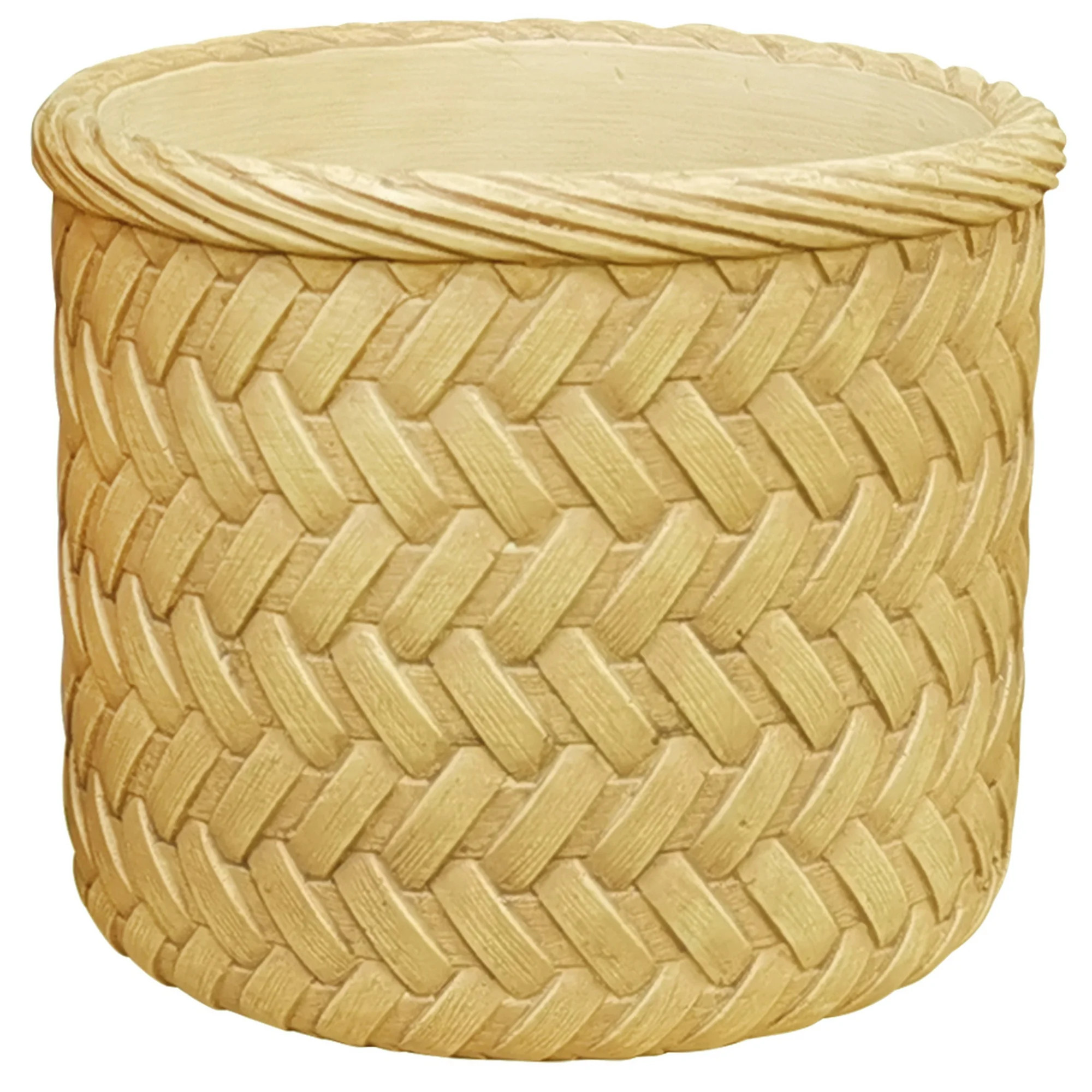 Better Homes & Gardens Pottery 8" Prater Concrete Basket Planter, Brown | Walmart (US)