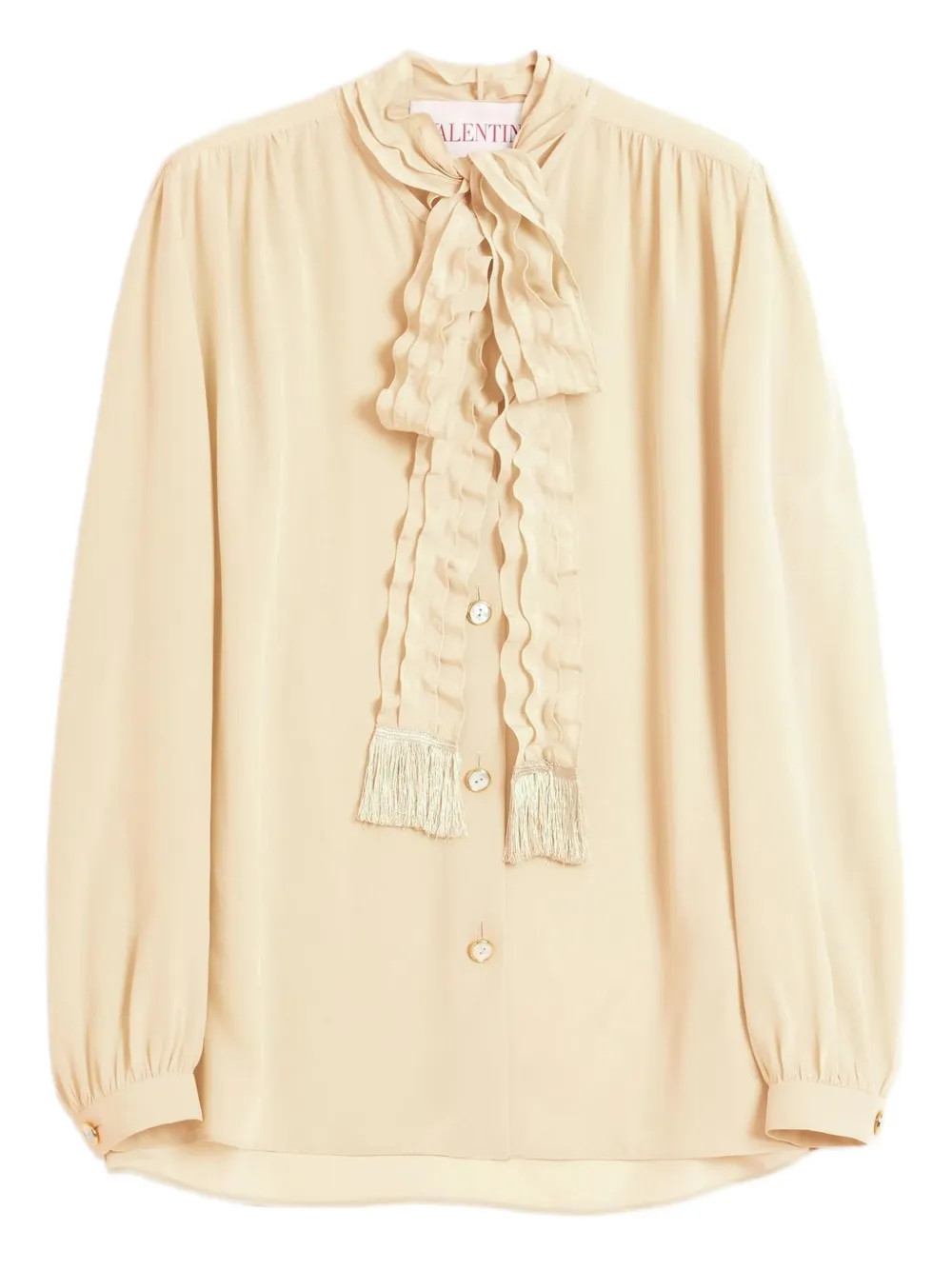 Valentino Garavani Crepe De Chine Shirt | Neutrals | FARFETCH AZ | Farfetch Global