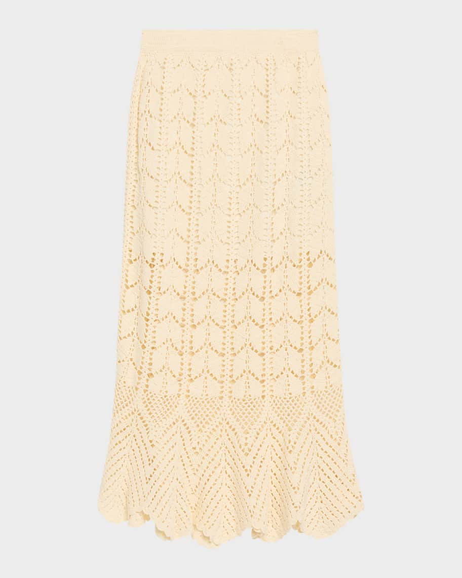 Zimmermann Awaken Lace Crochet Maxi Skirt | Neiman Marcus