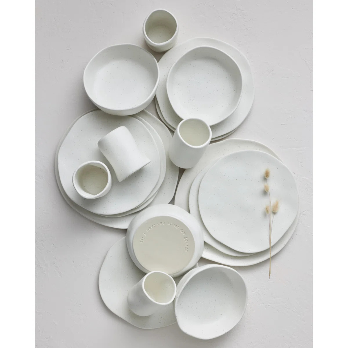 Stone by Mercer Project Hekonda Debossed 16-Piece Dinnerware Set Stoneware | Wayfair North America