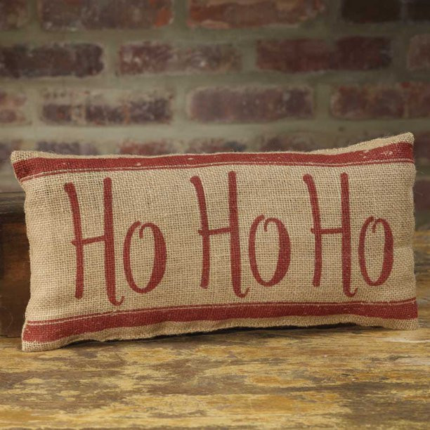 Small Burlap Ho Ho Ho Pillow | Walmart (US)