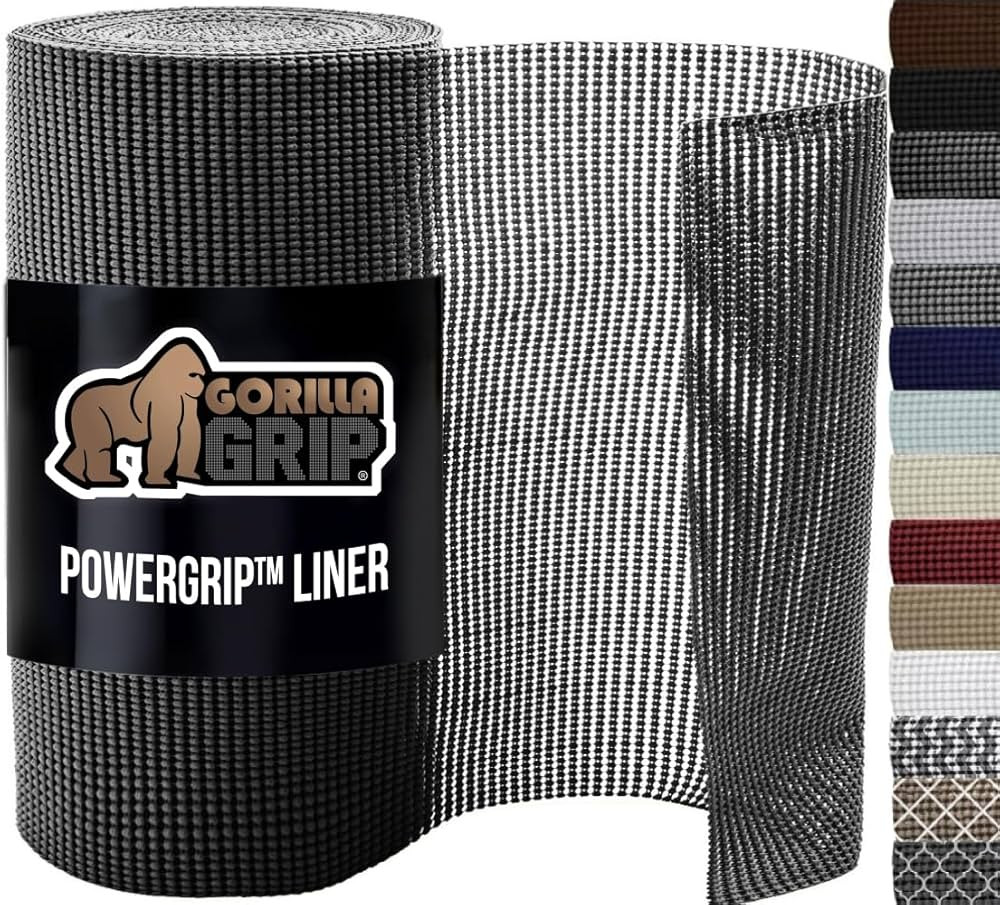 Gorilla Grip powerGRIP Drawer Shelf and Cabinet Liner, Thick Strong Hold, Non-Adhesive Liners Pro... | Amazon (US)