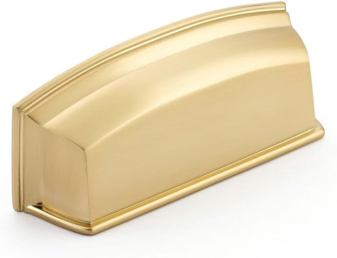 Schaub Menlo Park Collection 3-1/2 in. (89mm) Cup Pull, Signature Satin Brass - 534-SSB | Amazon (US)