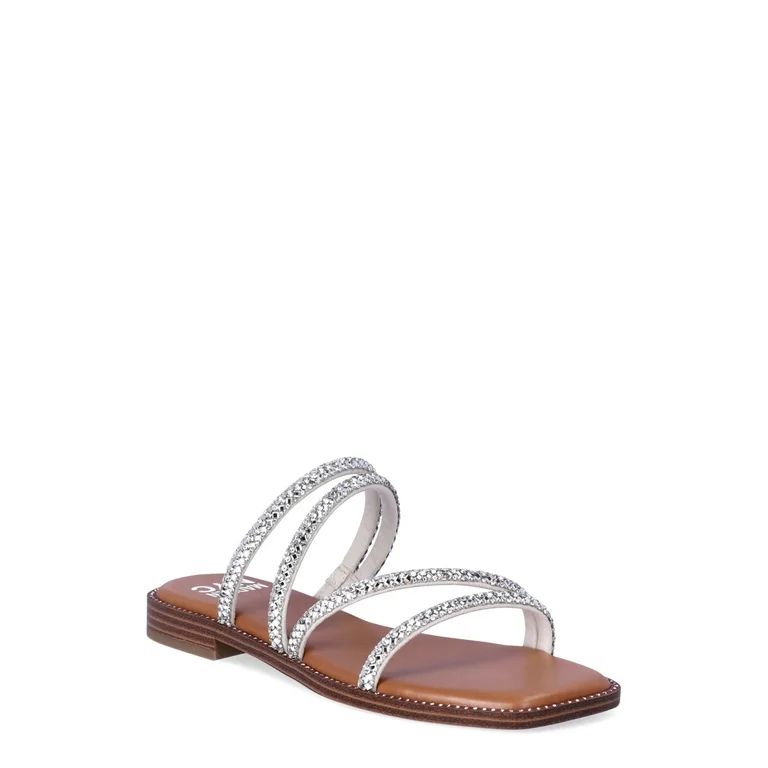 Madden NYC Women's Strappy Bling Flat Sandals | Walmart (US)