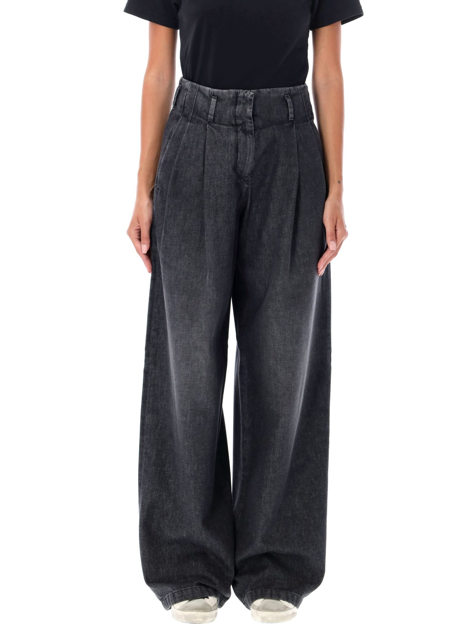 Golden Goose Wide Leg Pleated Jeans | Italist.com US