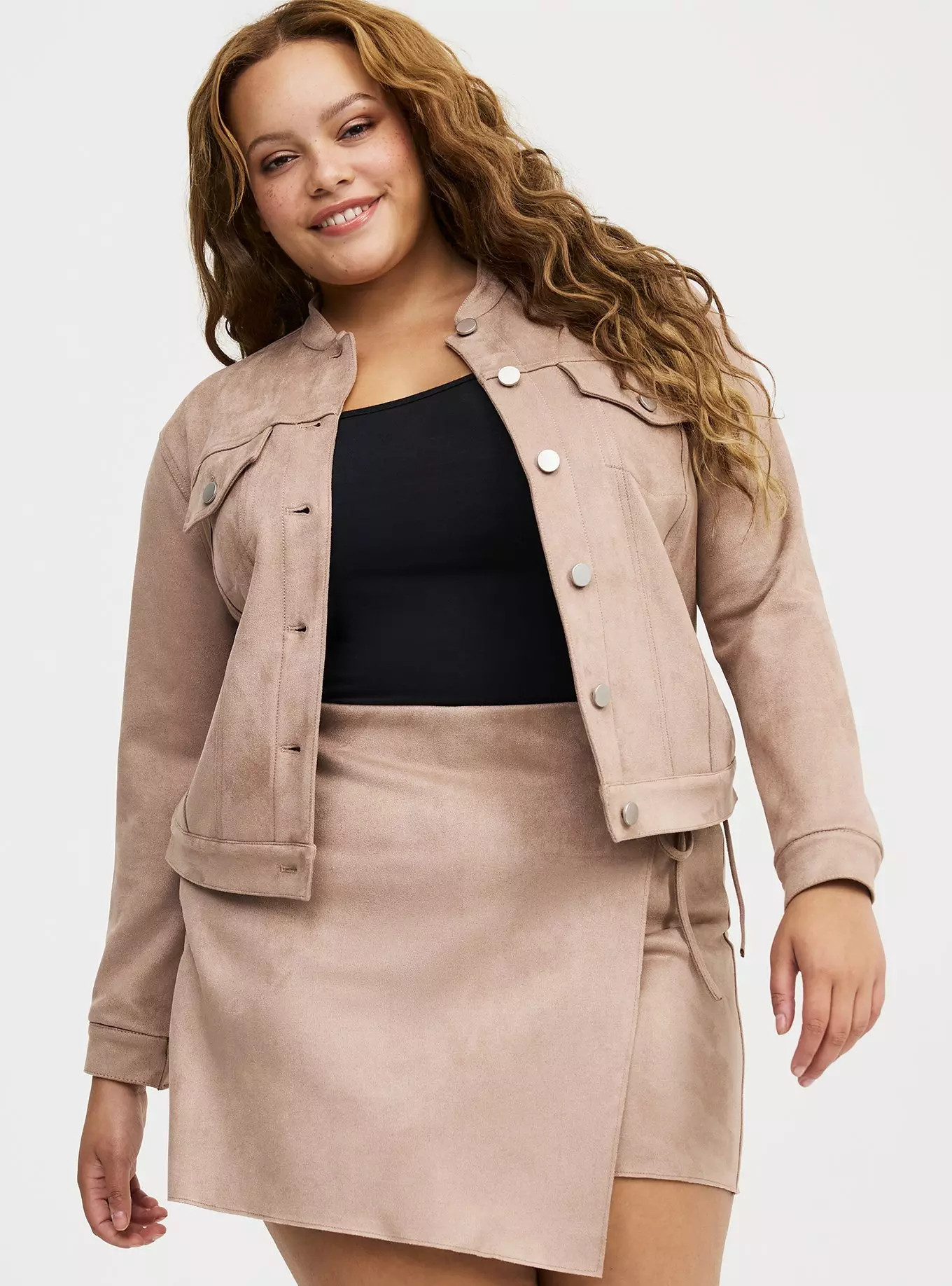 Modern Suede Trucker Jacket | Torrid (US & Canada)