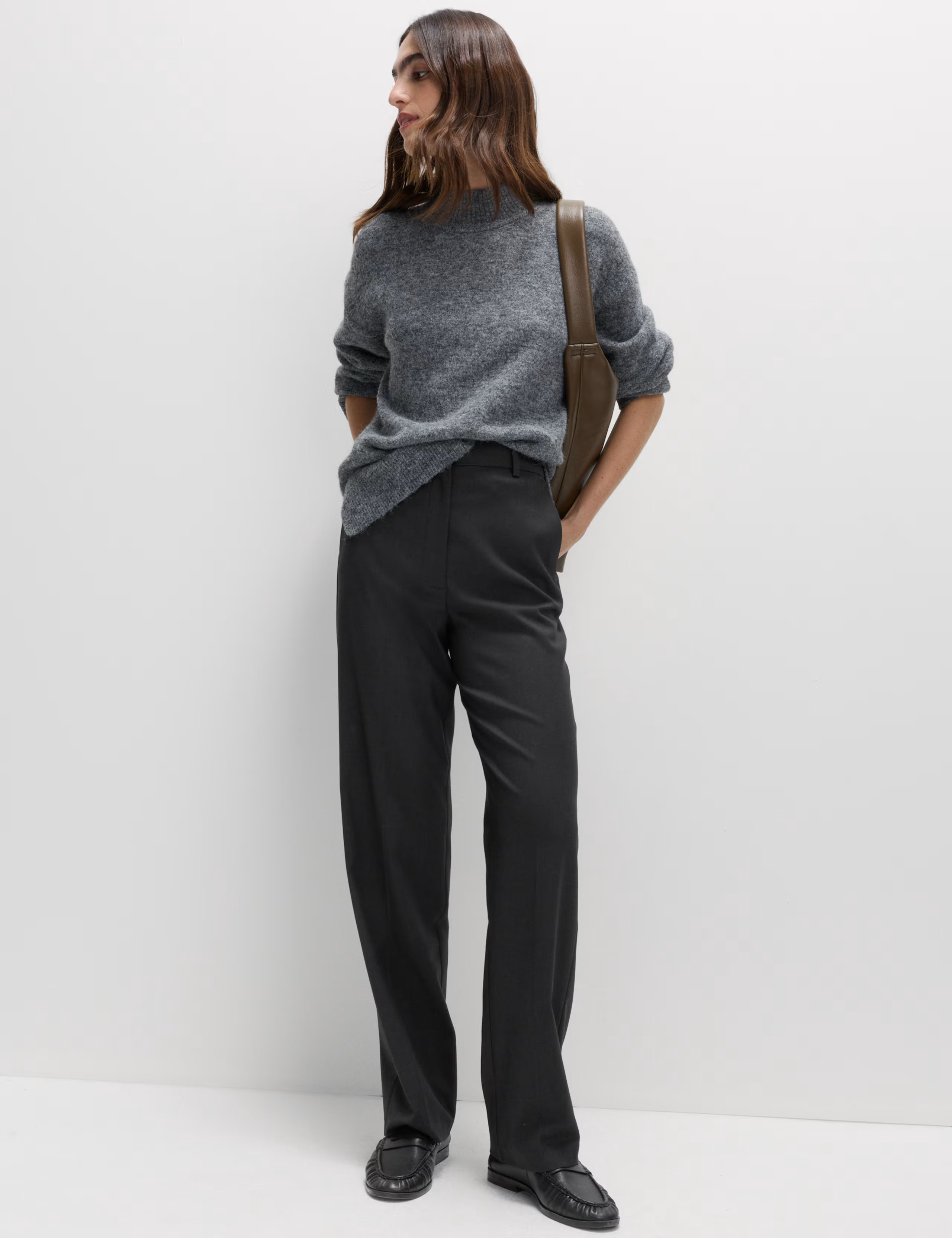 Straight Leg Trousers with Stretch | Marks & Spencer (UK)